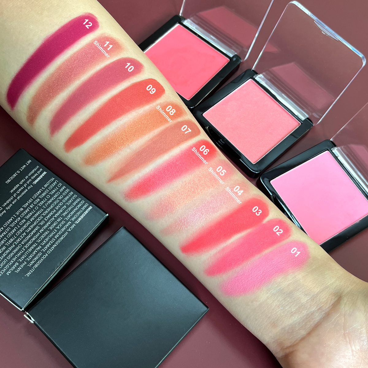 图片[2]-Wholesale Long Lasting Custom Logo Blush Powder High Pigment Private Label Vegan Cruelty Free Luxury Cheek Blush