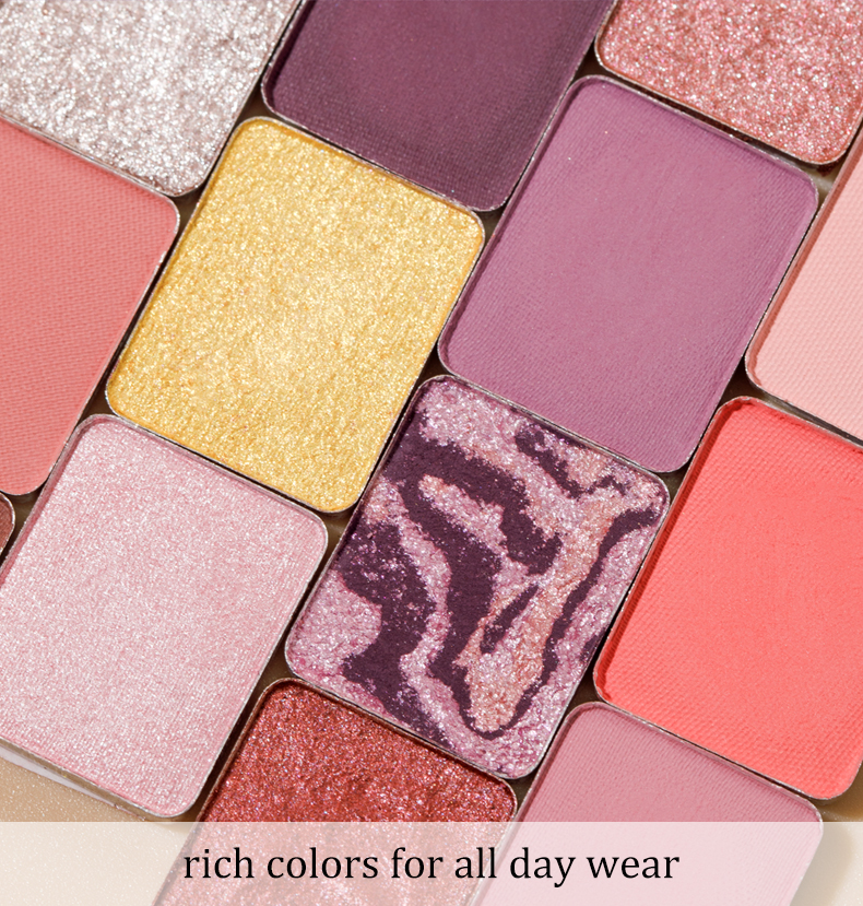 图片[5]-14 Colors Luxurious Eyeshadow Palette with Matte Pearlescent Metallic Finishes High Rich Pigmented Eye Makeup