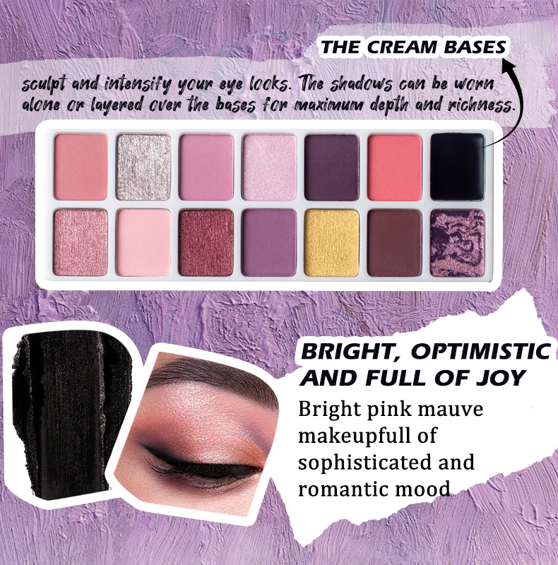 图片[6]-14 Colors Luxurious Eyeshadow Palette with Matte Pearlescent Metallic Finishes High Rich Pigmented Eye Makeup