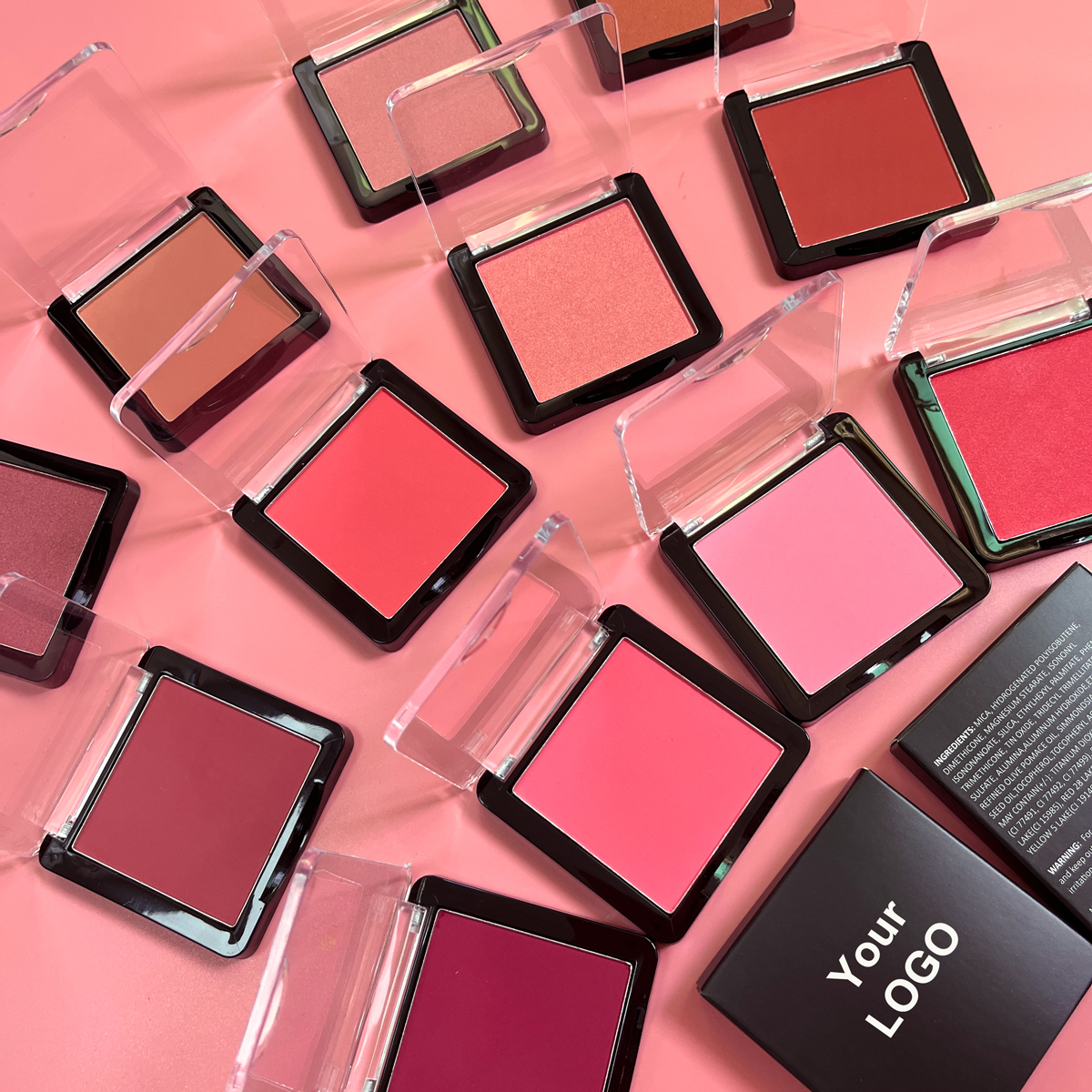 Wholesale Long Lasting Custom Logo Blush Powder High Pigment Private Label Vegan Cruelty Free Luxury Cheek Blush