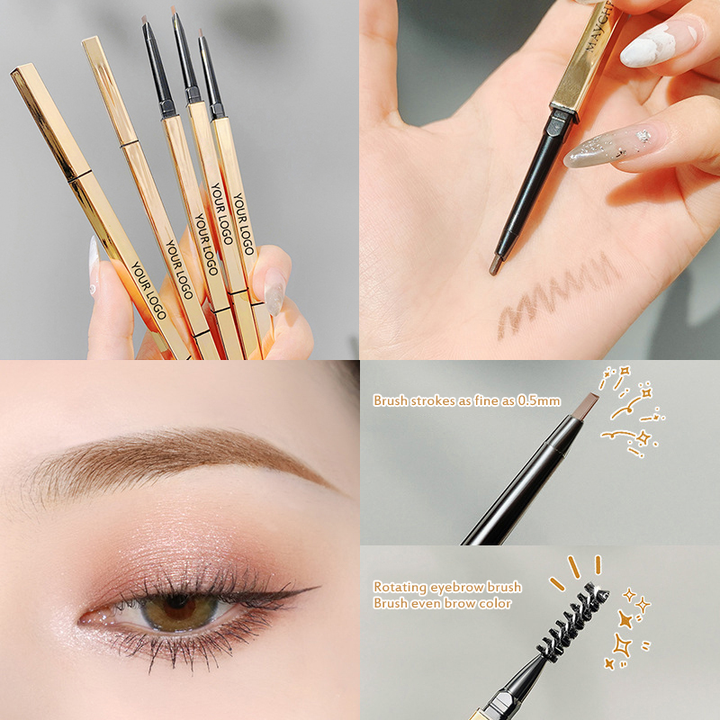 图片[6]-Gold Eyebrow Pencils Slim Waterproof Private Label Eyebrow Pencil Waterproof Thin Eye Brow Pencil Private Label Custom