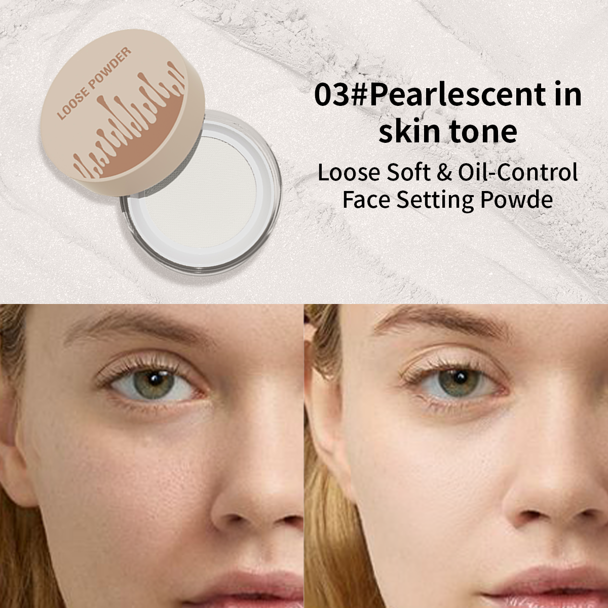 图片[4]-Women's Long-Lasting Waterproof Powder Oil Control Concealer Dry Wet Dual-Use Moisturizing Makeup Setting Loose Powder