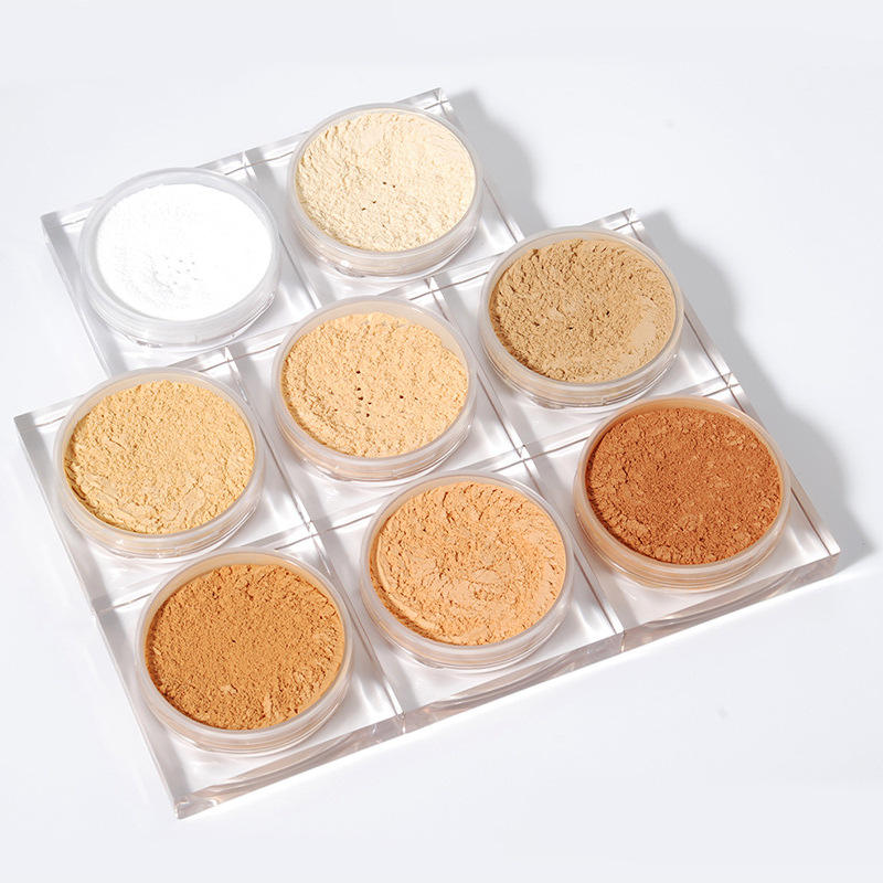 图片[2]-Wholesale Professional Face Use Makeup Cosmetics 8 Color No logo Private Label Matte Finish Setting Powder Oil-control Loose Powder