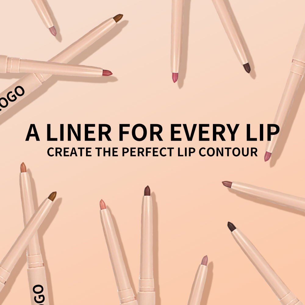 图片[1]-Smooth Lip Contour 12 Colors Matte Waterproof Lip Pencil Customized Logo Factory Low MOQ