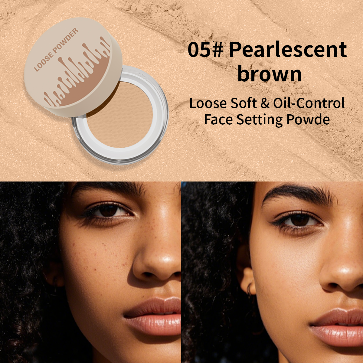 图片[5]-Women's Long-Lasting Waterproof Powder Oil Control Concealer Dry Wet Dual-Use Moisturizing Makeup Setting Loose Powder