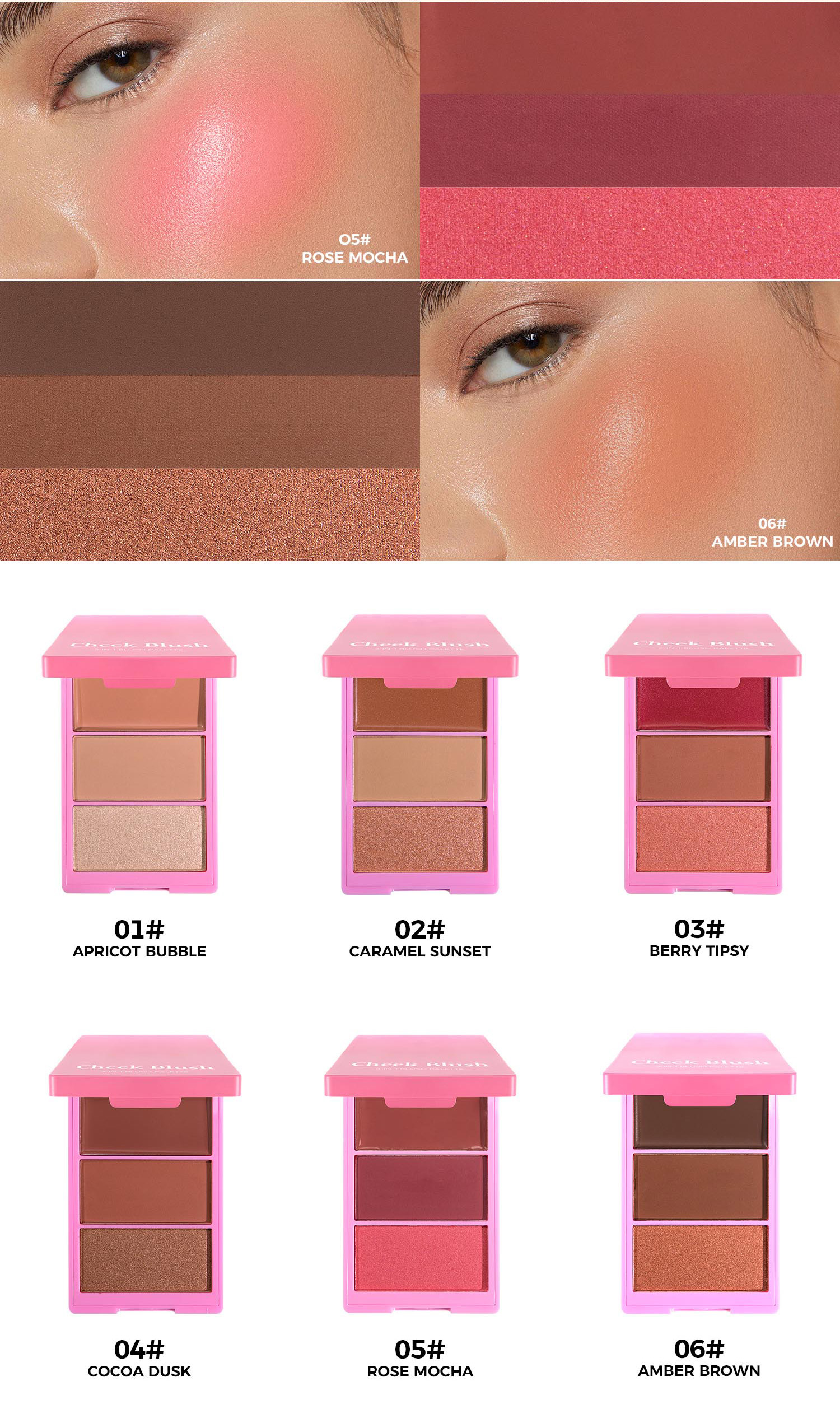 图片[4]-Custom Private Label 3 in 1 Concealer Highlighter Blusher Powder Cream Long Lasting High Pigment Blush Palette