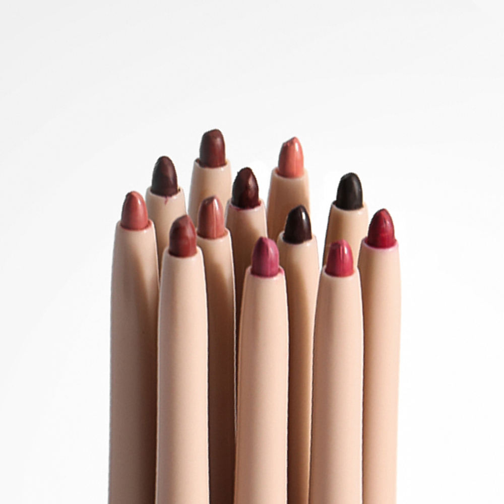 图片[7]-Smooth Lip Contour 12 Colors Matte Waterproof Lip Pencil Customized Logo Factory Low MOQ