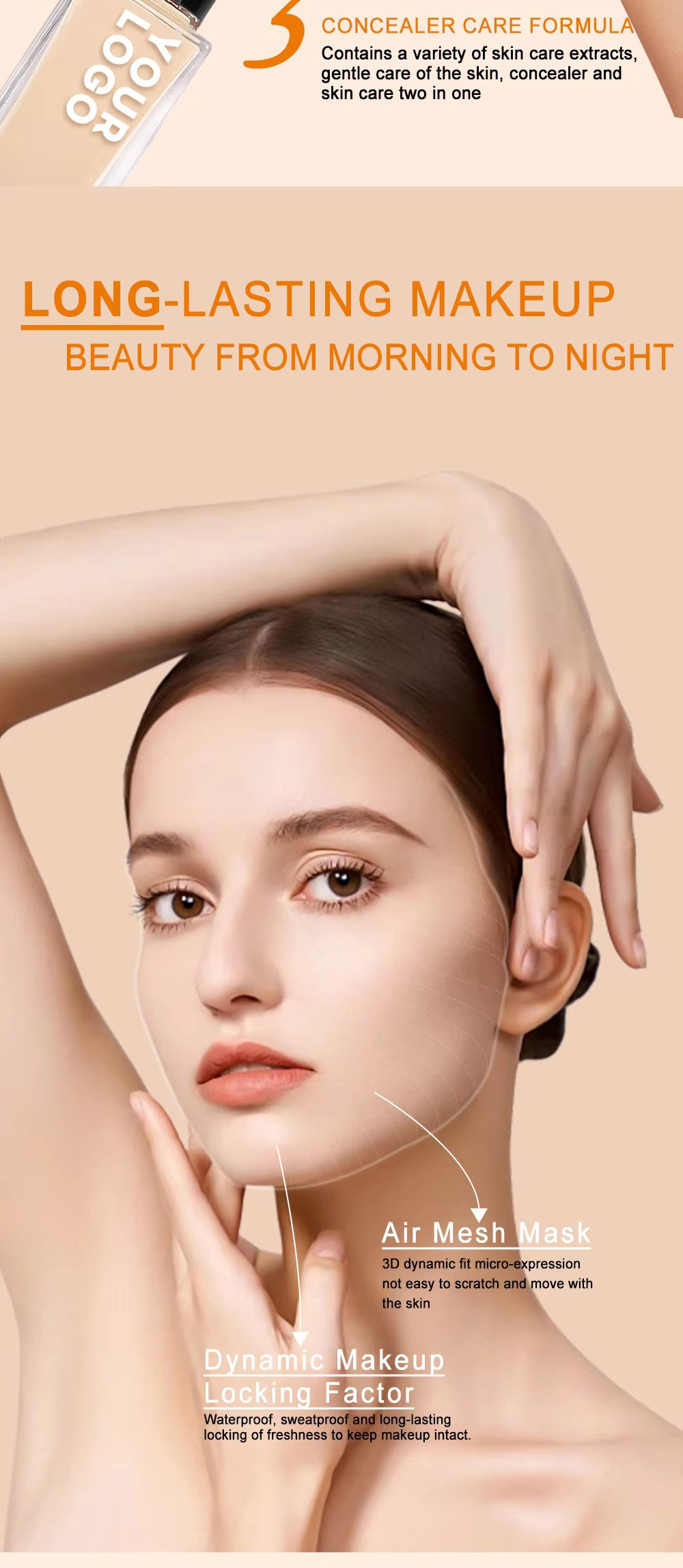 图片[4]-High Quality Cosmetics Makeup 24h Long Lasting Vegan Private Label Matte Full Coverage Foundation