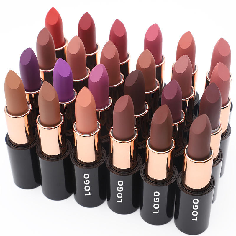 图片[1]-High-Grade Matte Lip Stick Non-Stick Waterproof Long-Lasting Mineral Based Velvet Lip Makeup