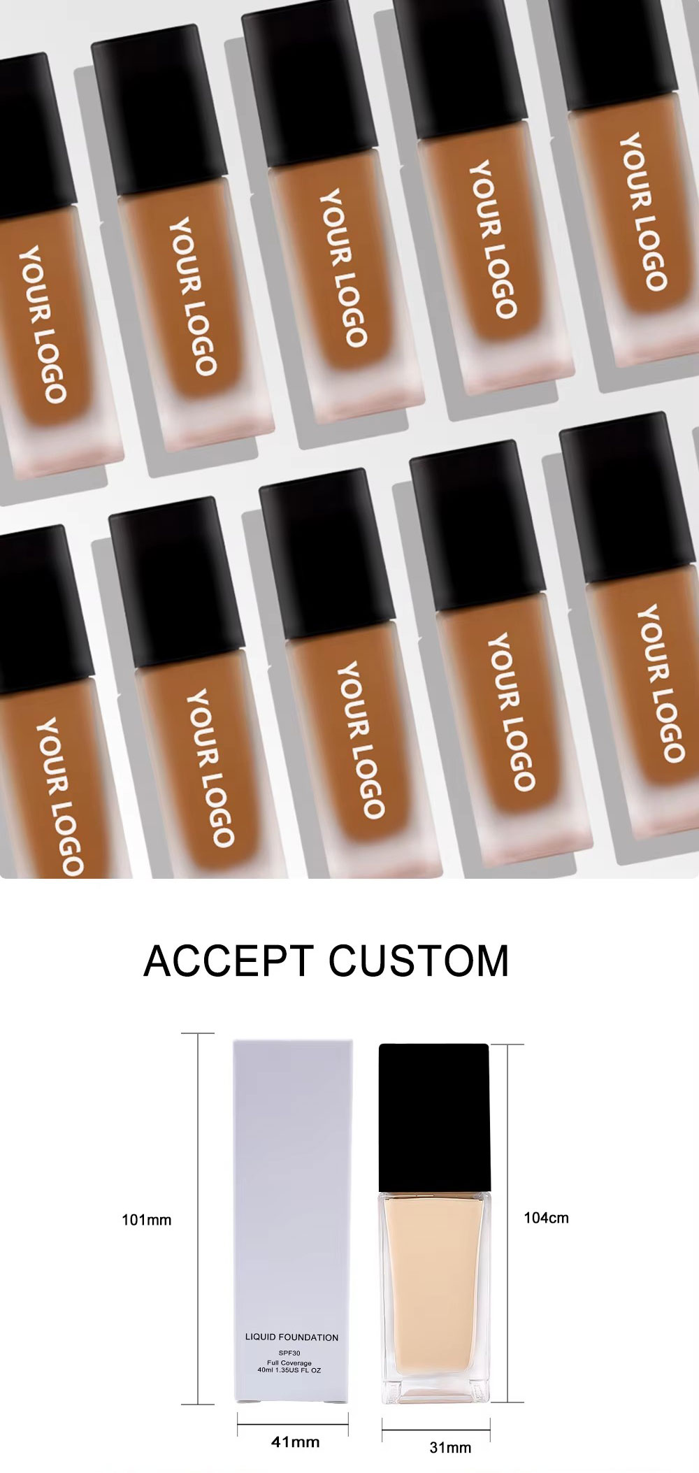 图片[12]-High Quality Cosmetics Makeup 24h Long Lasting Vegan Private Label Matte Full Coverage Foundation
