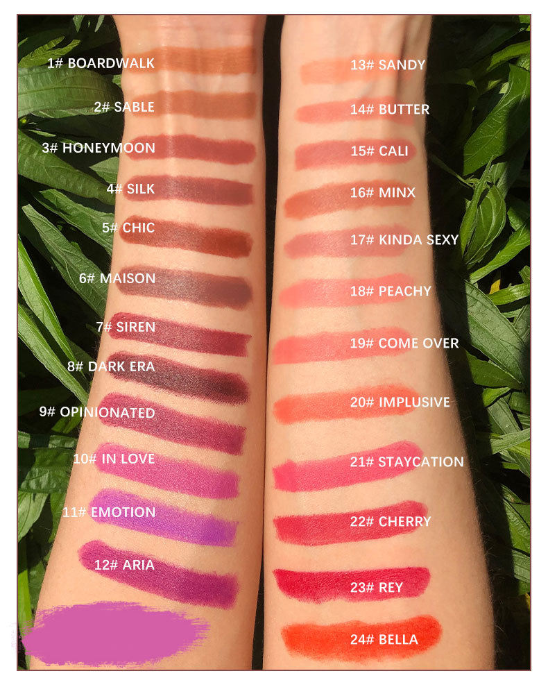 图片[3]-High-Grade Matte Lip Stick Non-Stick Waterproof Long-Lasting Mineral Based Velvet Lip Makeup