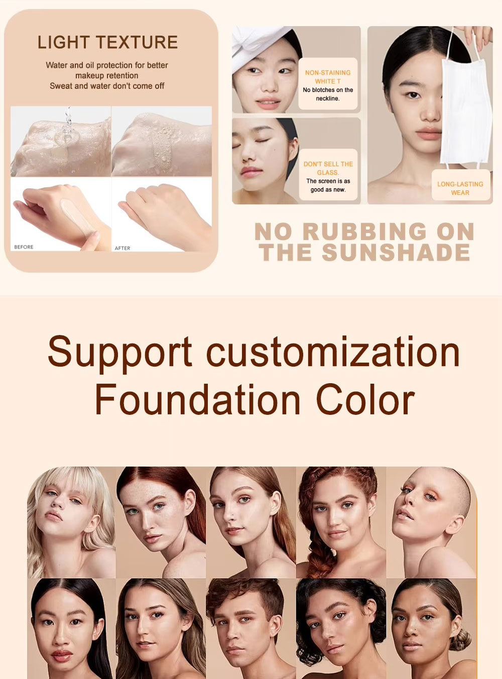 图片[3]-Private Label Liquid Foundation Full Coverage Waterproof Customized Your Logo 24H Long Lasting Vegan Matte Foundation Makeup