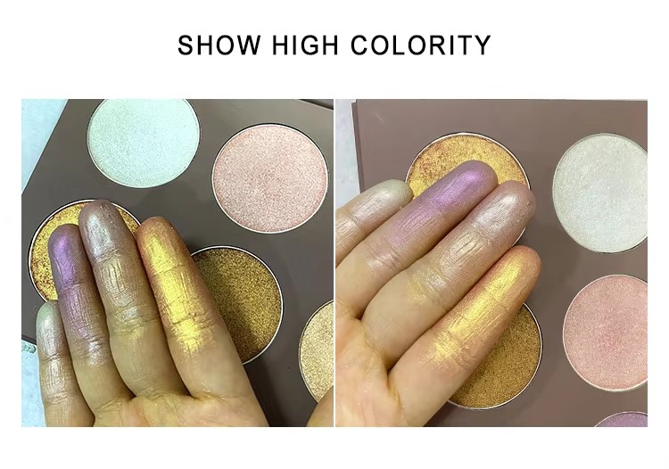 图片[10]-Professional Face Make up Supply 6 Colors Makeup Highlighter Palette Glow Bronze Private Label Custom Makeup Base