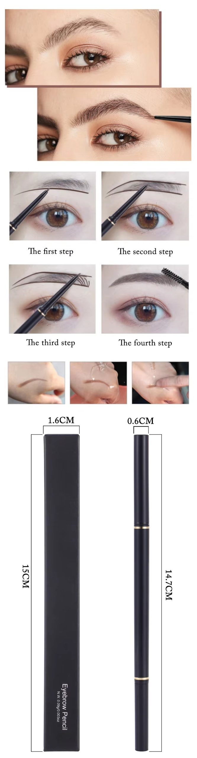 图片[5]-High Quality Vegan Eyebrow Pencil Slim Double Eyebrow Pencil Private Label Eyebrow Pencil