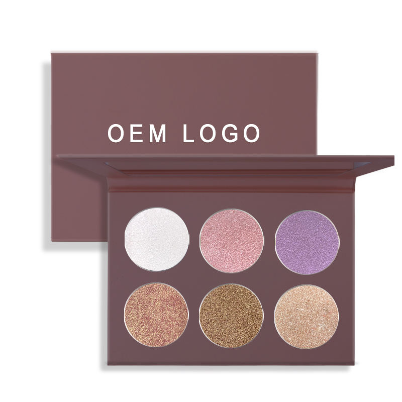 Professional Face Make up Supply 6 Colors Makeup Highlighter Palette Glow Bronze Private Label Custom Makeup Base-Guangzhou Dikou Cosmetics Co.,Ltd