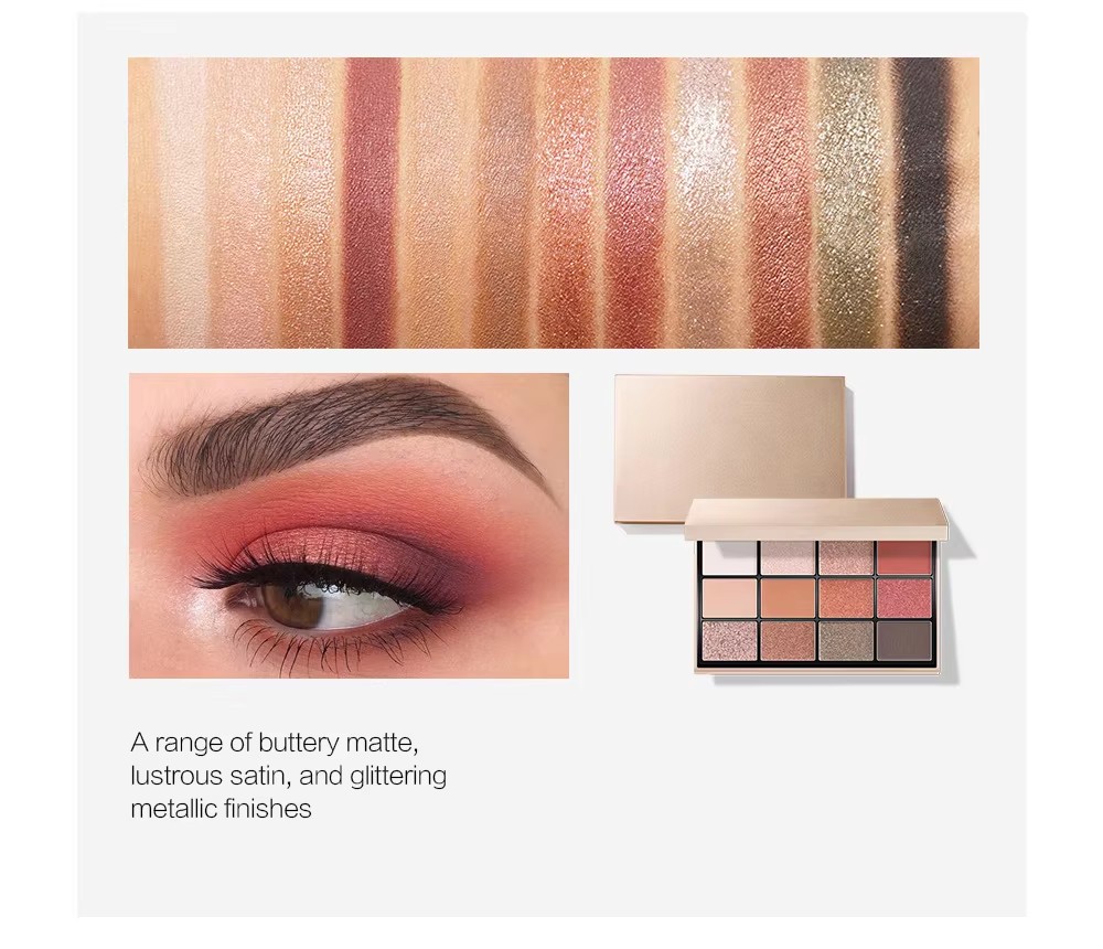 Image [2]-Factory Direct Unique 10g Eyeshadow Palette Packaging Luminous Finish With Private Logo Empty Box Set For Makeup