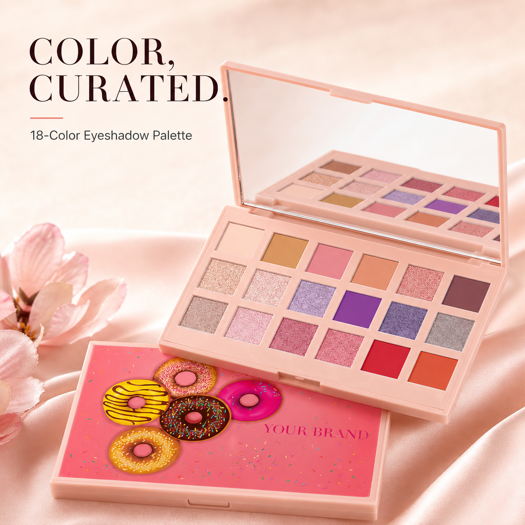 18 Color Matte Shimmer Eyeshadow Palette Long Lasting Private Label for Daily Makeup High Quality Custom Beauty Product-Guangzhou Dikou Cosmetics Co.,Ltd