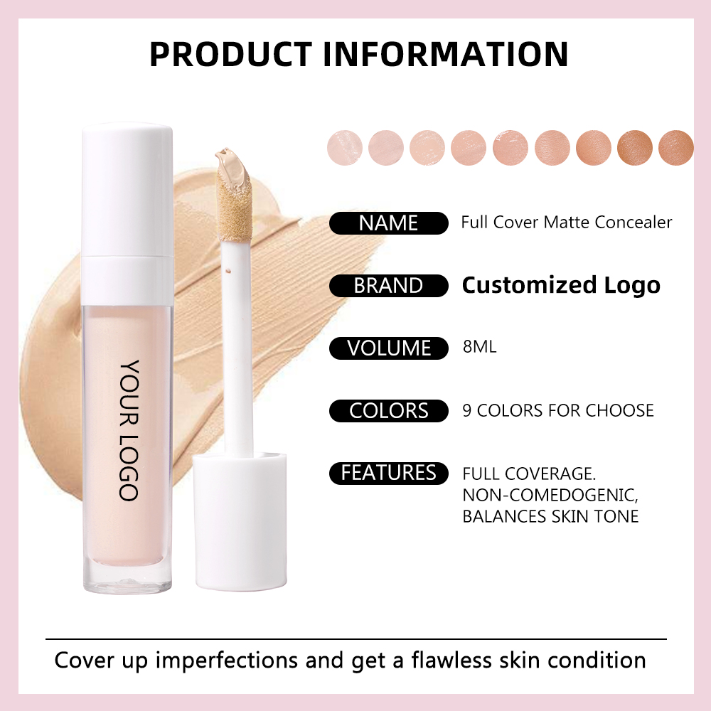 Image [9]-Wholesale Organic Skin Care Multi Colors Liquid Concealer Long-lasting Waterproof Vegan Natural Liquid Concealer Custom Logo OEM ODM Private Label Makeup Manufacturer Formula Customization for All Skin Types