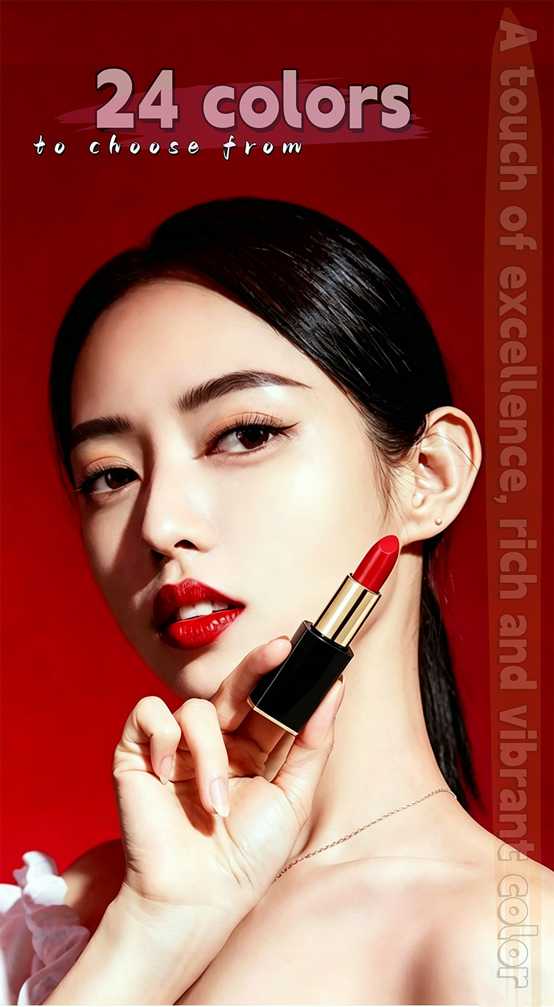 Image [1]-2026 Wholesale Custom Matte Lipstick White Cosmetic Lipstick with Long-lasting Effect