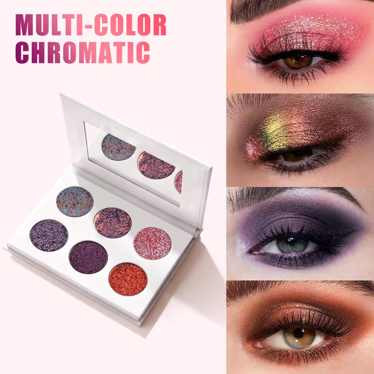 Customize 6color Super Color Change Eye Shadow Palette 26mm Rotundity Eyeshadow-Guangzhou Dikou Cosmetics Co.,Ltd