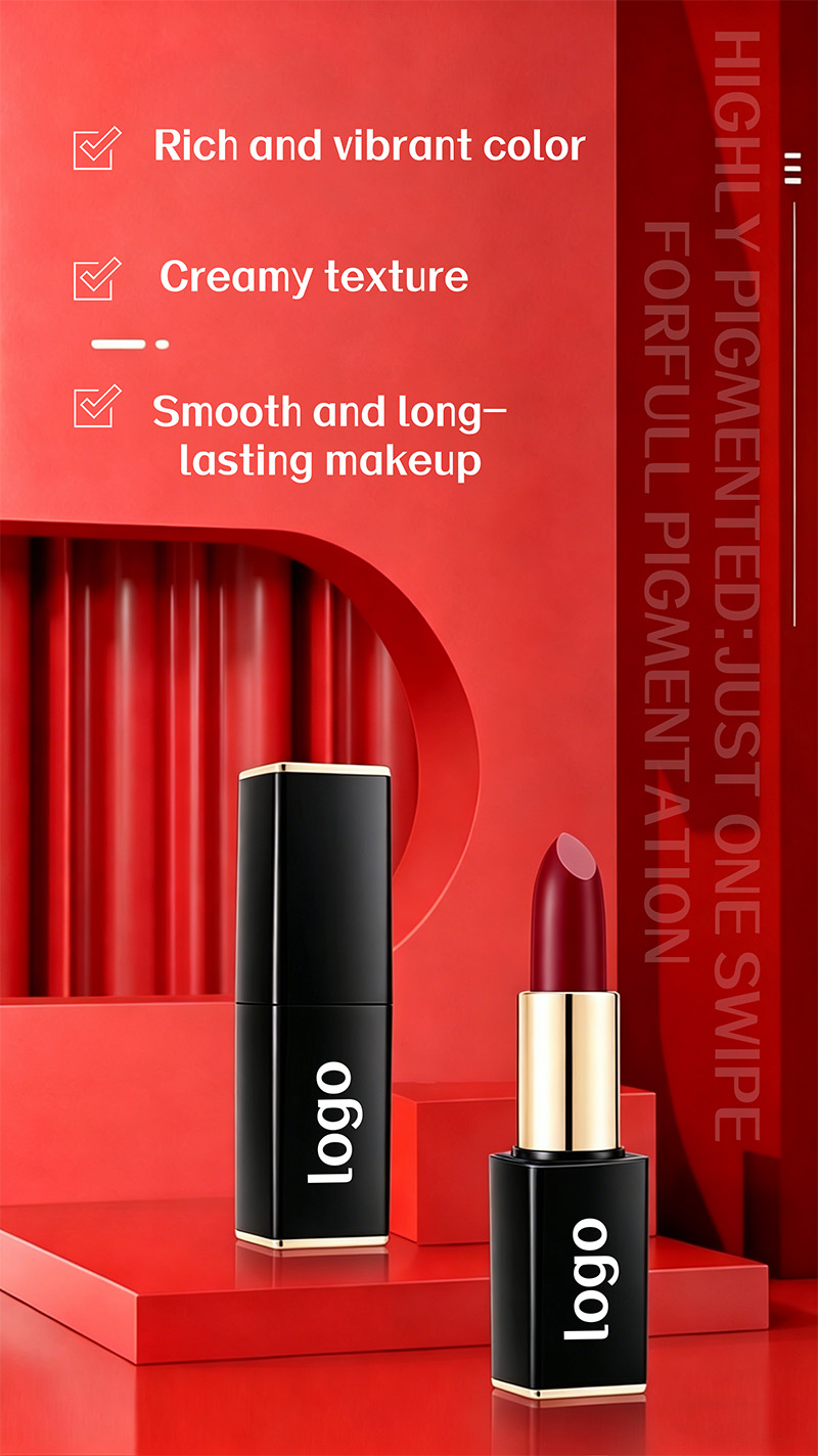 Image [3]-2026 Wholesale Custom Matte Lipstick White Cosmetic Lipstick with Long-lasting Effect